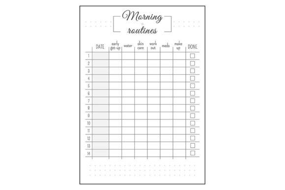 Download Daily Routine Minimalist Planner Page - Minimal Collection