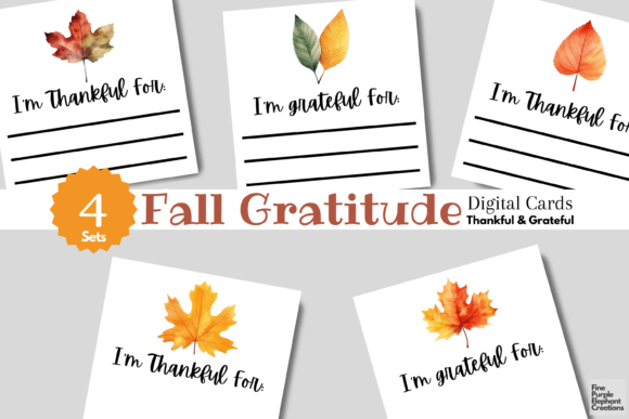 Download Fall Thanksgiving Thankful Cards Print - Premium Resources