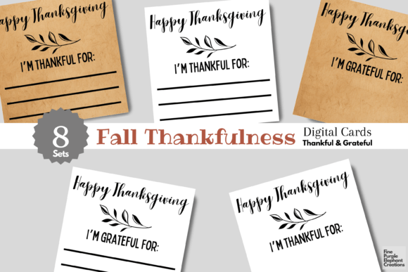 Download Printable Thanksgiving Gratitude Cards - Premium Resources
