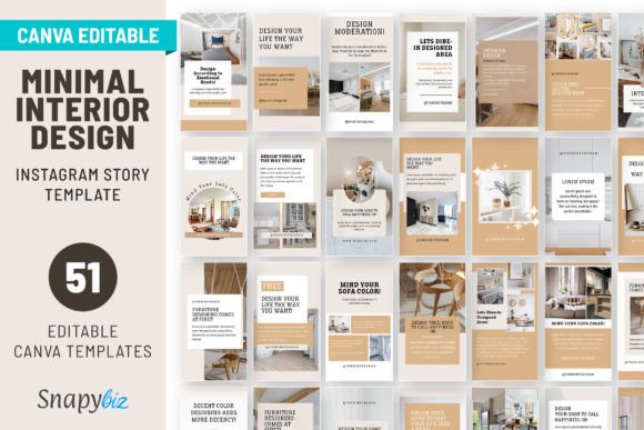 Download Interior Design IG Canva Story Templates - Premium Bundle