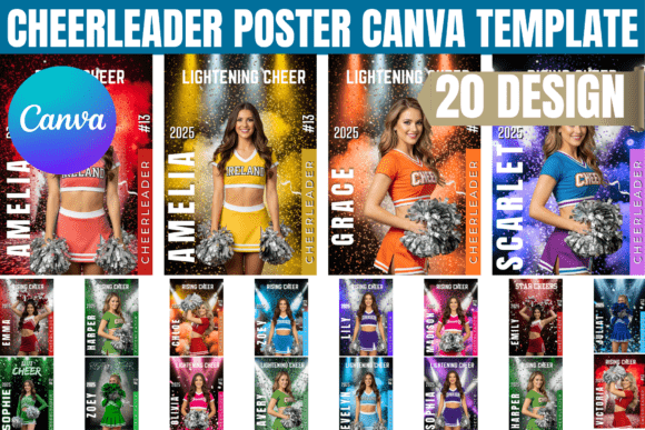 Download Cheerleader Poster Canva Template - Cheerleader poster Collection