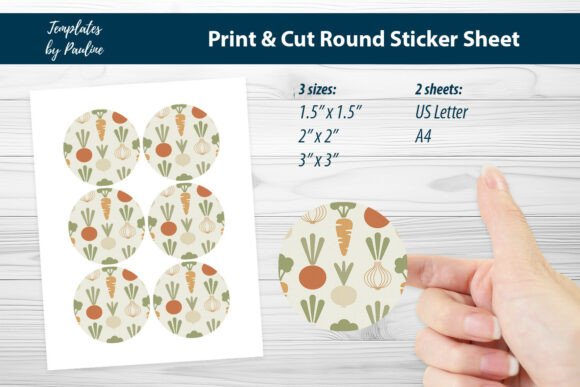 Download Minimal Vegetable Sticker Print and Cut - Minimal Collection