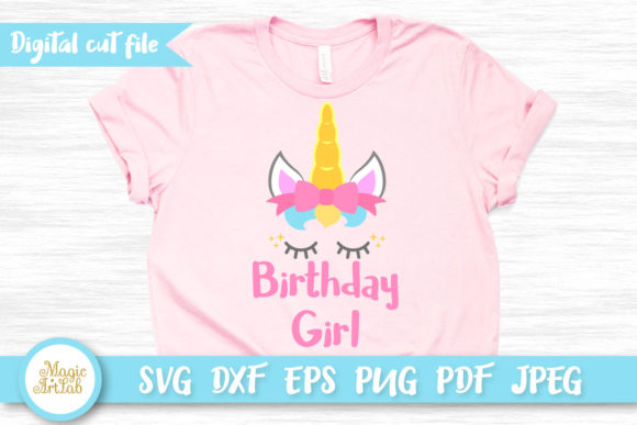 Download Unicorn Birthday Girl Design, SVG File - Birthday girl design Collection